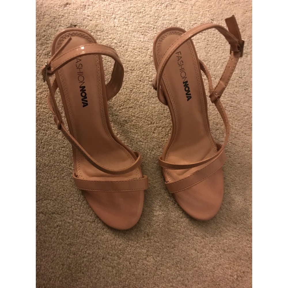 Fashion Nova Nude high heel sandals